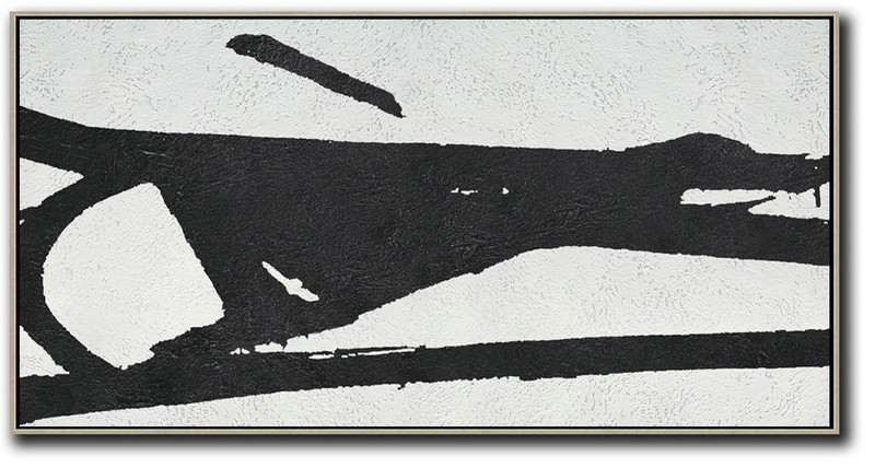 Hand Painted Aclylic Painting On Canvas,Oversized Panoramic Minimal Art On Canvas - Oversized Art